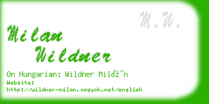 milan wildner business card